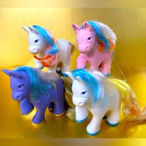 RAINBOW PRETTY PETS VINTAGE 80s BABE BURRO BUNDLE OF 4